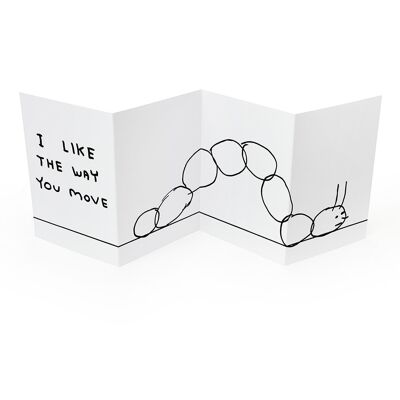 Concertina Card - Funny Fold Out Card - Like The Way You Move
