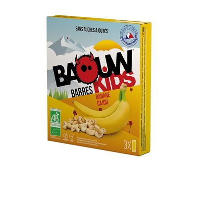 Barra de plátano y anacardo para niños Baouw X3