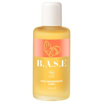 BASE Beauté Bio Huile corporelle nourrissante certifiée COSMEBIO - Parfum floral orangé 1