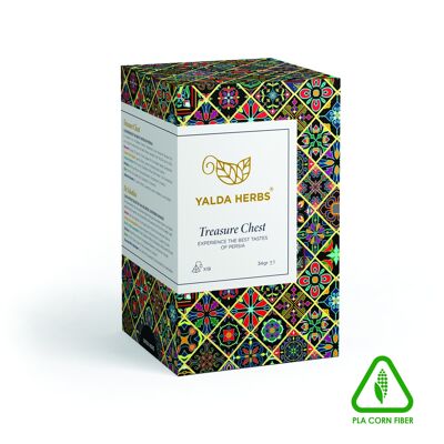 Coffre au trésor - 18 sachets de thé pyramide PLA