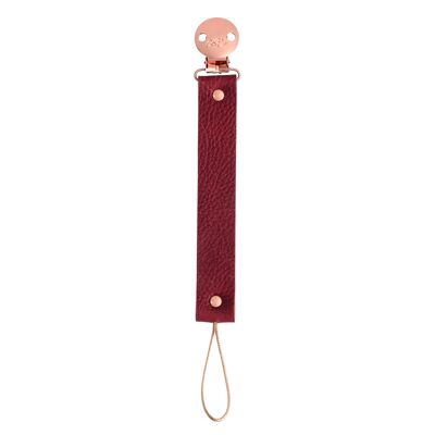 Berry Leather Dummy Clip Rose Gold Finish