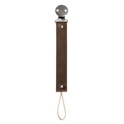 Olive Leather Dummy Clip with Gun Metal Black Finish