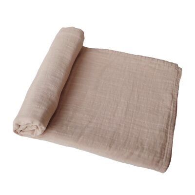 Large Swaddle Organic Cotton Muslins Oatmeal