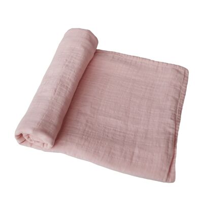 Large Swaddle Organic Cotton Muslins Rose Dawn