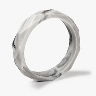 Geometric Teething Bracelet Marble Grey