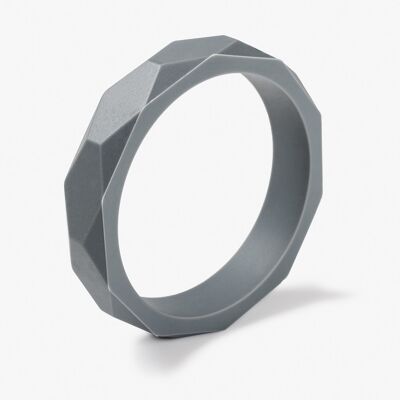 Geometric Teething Bracelet Steel Grey