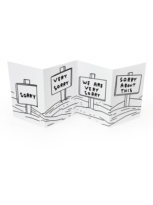 Concertina Card - Funny Fold Out Card - Sorry About This