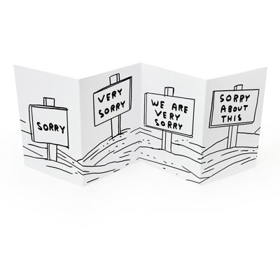 Concertina Card - Funny Fold Out Card - Sorry About This