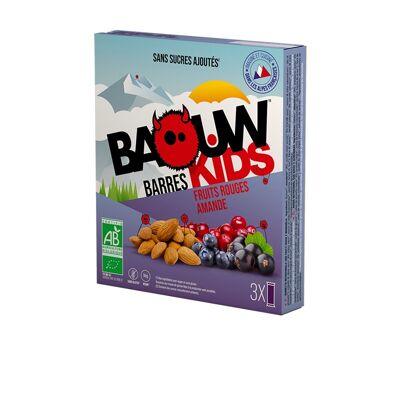 Baouw Kids Bar Frutti Rossi-Mandorla X3