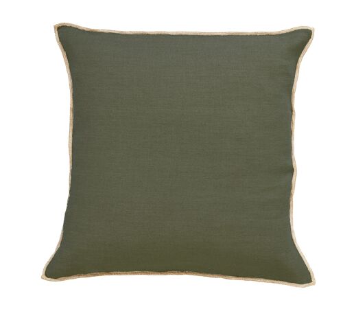 Coussin Kaki 45x45cm 100% lin lavé APOTHECA