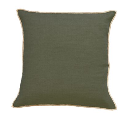 Khaki cushion 45x45cm 100% washed linen APOTHECA