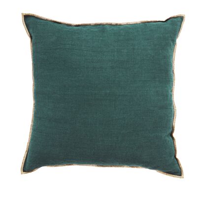 Peacock cushion 45x45cm 100% washed linen APOTHECA