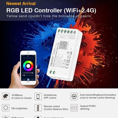 FluxTech ® WiFi Smart RGB LED Strip Controllerx