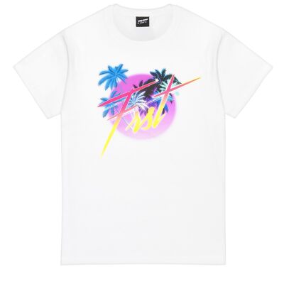 Retro Palm Tee - White