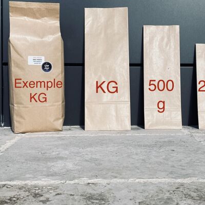 Sachets d'emballage kilo kraft alimentaire x 10