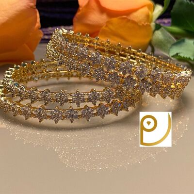 CZ Stone Star Bangles