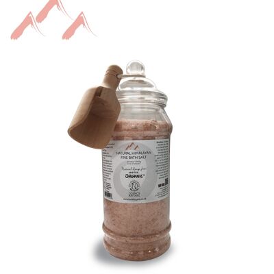 Certified Natural Himalayan FINE Bath Salt JAR-Scoop 1050g
