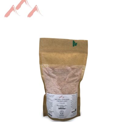 Certified Natural Himalayan FINE Bath Salt Biodegradable Bag - 500g
