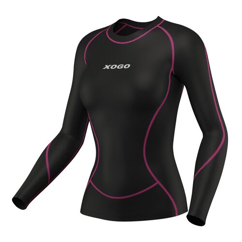 XOGO PERFORMANCE XP300 WOMEN’S BASELAYER TOP  - Black/Pink