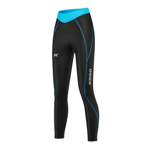 XOGO PERFORMANCE XP300  WOMEN’S BASELAYER LEGGINGS - Black/Sky Blue