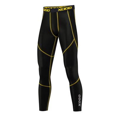 XOGO PERFORMANCE XP500 BASELAYER LEGGINGS - Black/Yellow