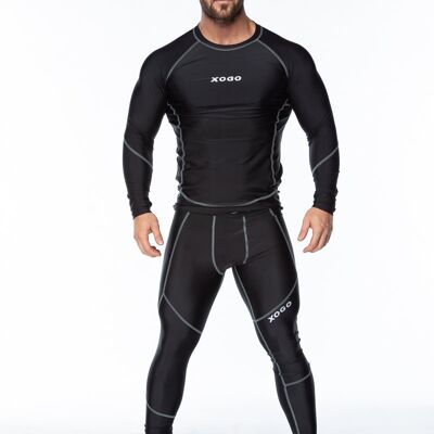 XOGO PERFORMANCE XP500 TOP BASELAYER - Nero/Grigio