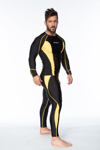 LEGGING XOGO PERFORMANCE XP501 BASELAYERS - Noir/Jaune 2