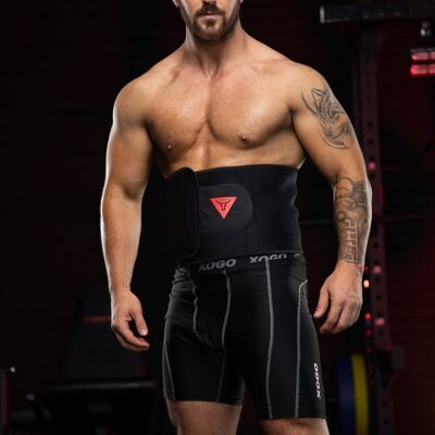 XOGO's WAIST TRAINER SWEAT BELT - BLACK