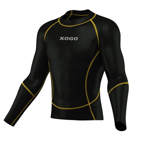 XOGO PERFORMANCE XP500 BASELAYER TOP - Black/Yellow