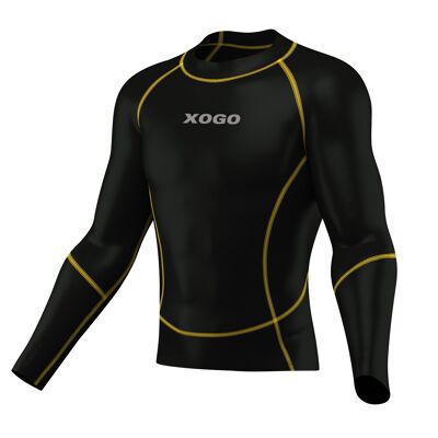 XOGO PERFORMANCE XP500 BASELAYER TOP - Nero/Giallo