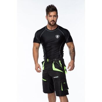 Short de cyclisme VTT DYNAMIC X100 de XOGO - Noir/Fluorescent 3