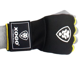 GANTS DE BOXE INTÉRIEUR XOGO PRO SERIES - Noir/Jaune 4