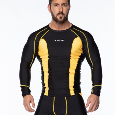 XOGO PERFORMANCE XP501 BASELAYERS TOP - Black/Yellow