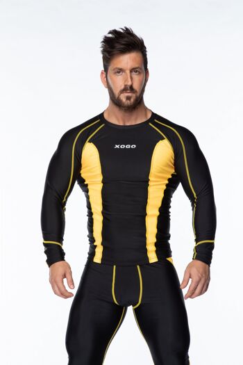 HAUT XOGO PERFORMANCE XP501 BASELAYERS - Noir/Jaune 1