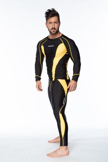 HAUT XOGO PERFORMANCE XP501 BASELAYERS - Noir/Jaune 2