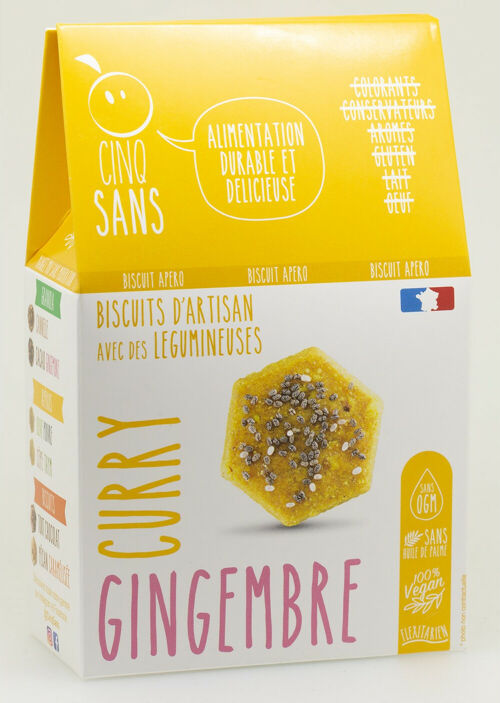 Biscuit apéro curry gingembre 100g