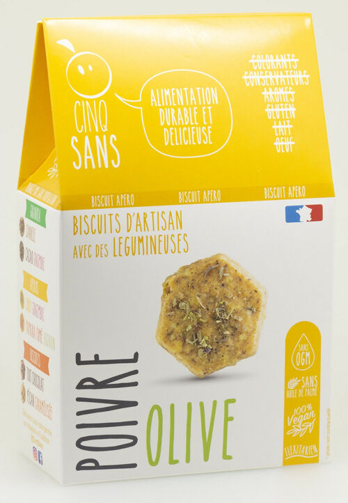 Biscuit apéro olives poivre 100g