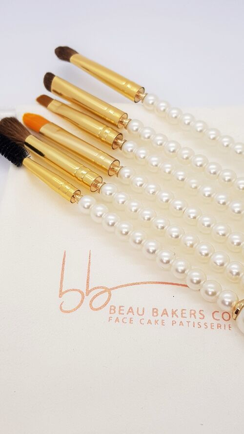 Luxury Pearl Brush Set of 6 Ultimate Eye Collection