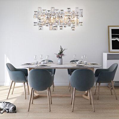 Petite applique Rectangulaire Semi Cristal -45cm