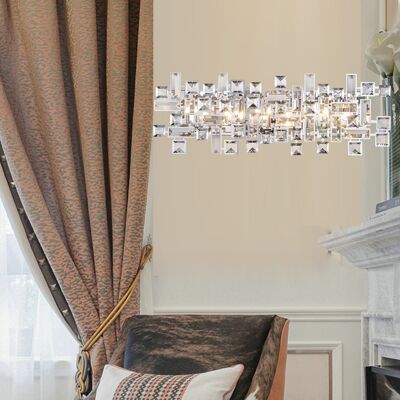 Medium Rectangle Semi Crystal wall/Ceiling light -65cm