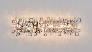 Grand Rectangle Semi Crystal Applique/Plafonnier -75cm 5