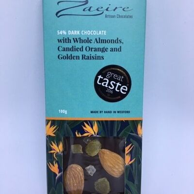 Zaeire Dark Almonds, Orange & Raisins 100g