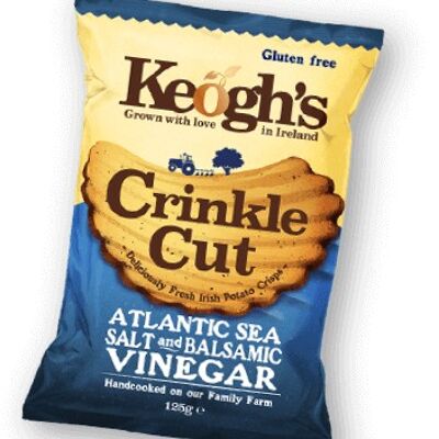Keoghs Crinkle Cut Atlantic Sea Salt & Balsamic Vinegar 125g