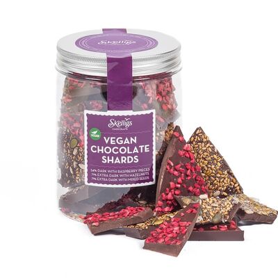 Skelligs Gourmet Vegan Chocolate Chards 500g (vegan label)