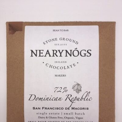 NearyNogs 72% Dominican Republic Chocolate 40g