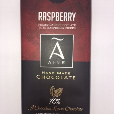 Aine Dark Chocolate with Raspberry Pieces 100g