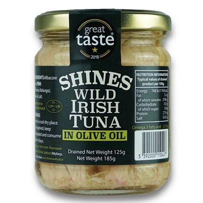 Shines Wild Irish Tuna in Olive Oil 185g