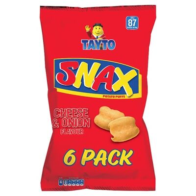 Tayto Snax Cheese & Onion 6pk
