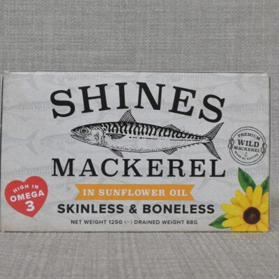 Shines Mackerel Fillets in Sunflower Oil 125g