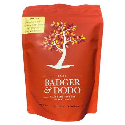 Badger and Dodo Jam Jar Espresso Ground Coffee 250g